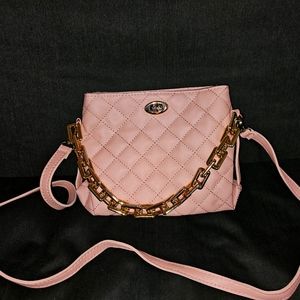 Small Quilted Pink Purse